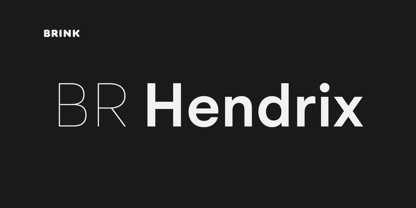 BR Hendrix Font preview
